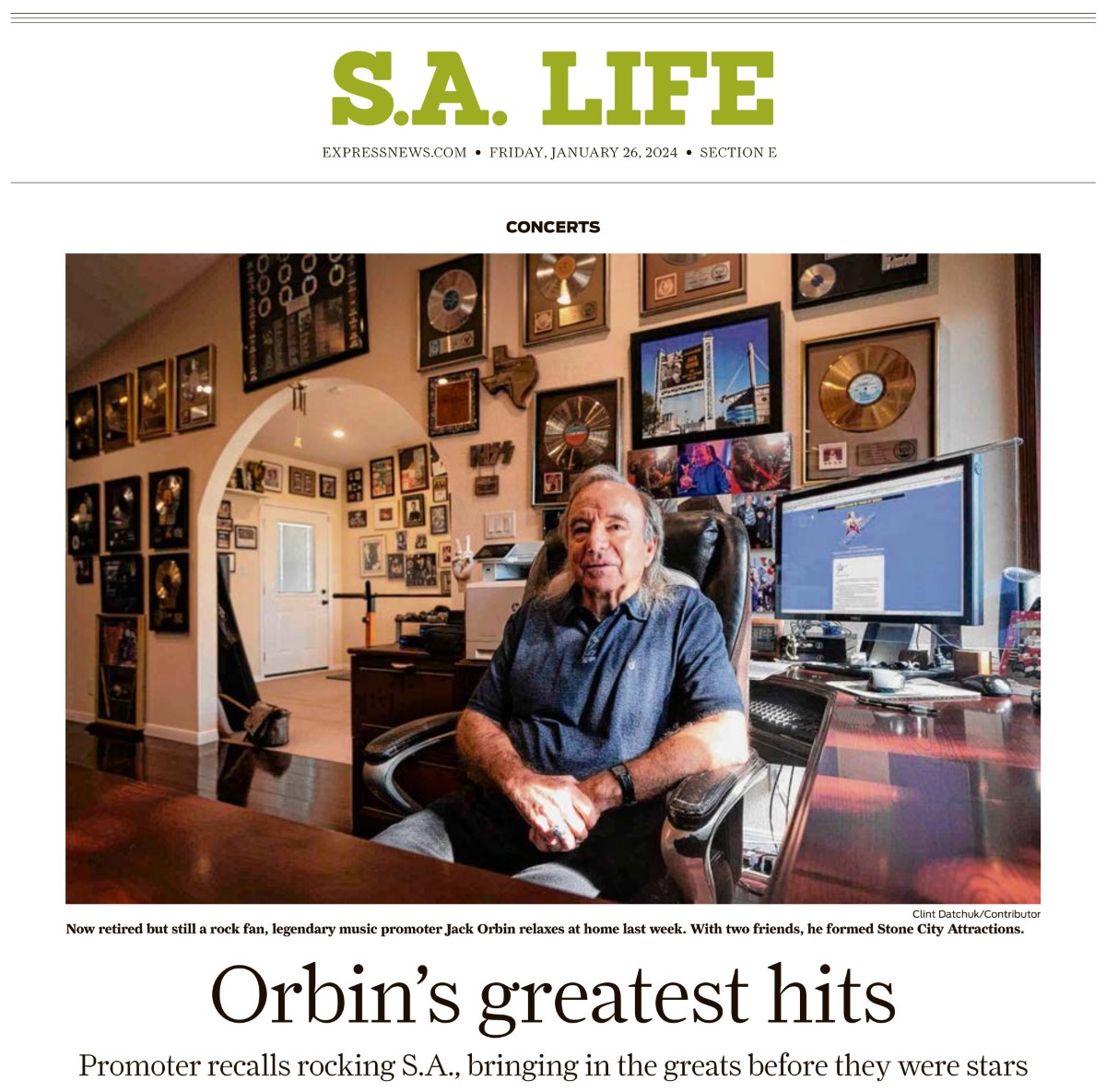 Jack Orbin SA Express News article